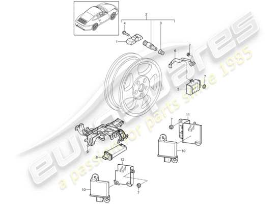 a part diagram from the Porsche 997 Gen. 2 parts catalogue