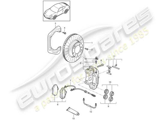 a part diagram from the Porsche 997 Gen. 2 parts catalogue