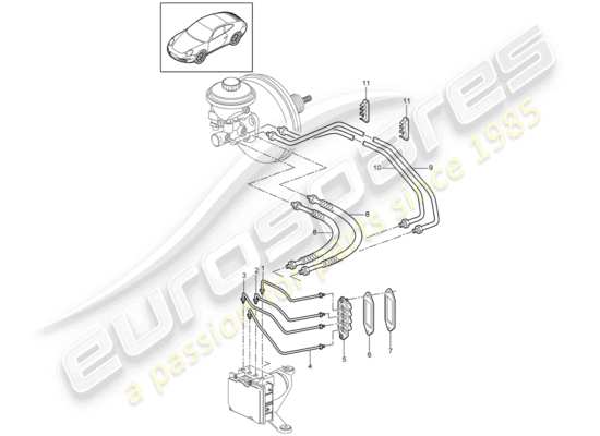 a part diagram from the Porsche 997 Gen. 2 parts catalogue