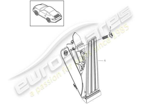 a part diagram from the Porsche 997 Gen. 2 parts catalogue