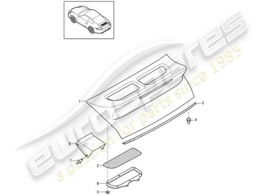 a part diagram from the Porsche 997 Gen. 2 (2010) parts catalogue