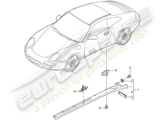 a part diagram from the Porsche 997 Gen. 2 parts catalogue