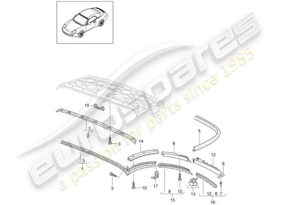 a part diagram from the Porsche 997 Gen. 2 parts catalogue