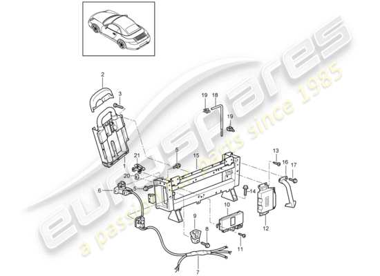 a part diagram from the Porsche 997 Gen. 2 (2010) parts catalogue