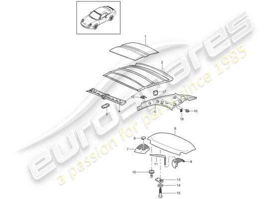 a part diagram from the Porsche 997 Gen. 2 parts catalogue