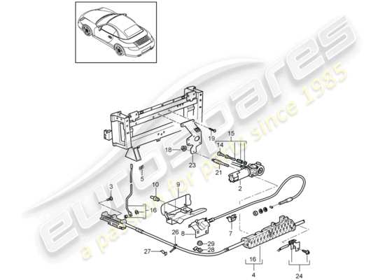 a part diagram from the Porsche 997 Gen. 2 parts catalogue