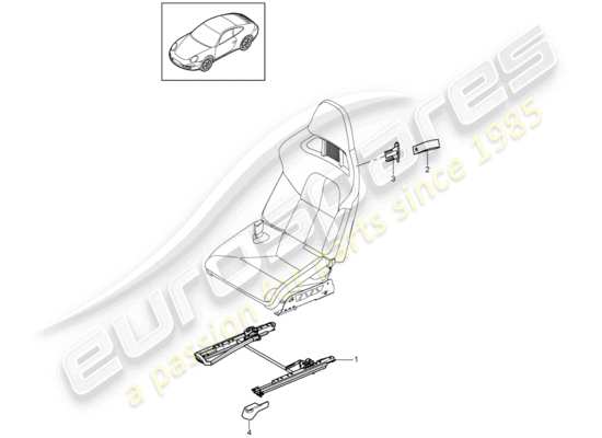 a part diagram from the Porsche 997 Gen. 2 parts catalogue