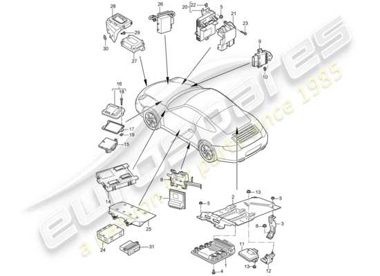 a part diagram from the Porsche 997 Gen. 2 (2010) parts catalogue