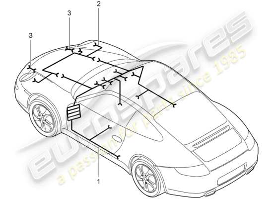 a part diagram from the Porsche 997 Gen. 2 parts catalogue