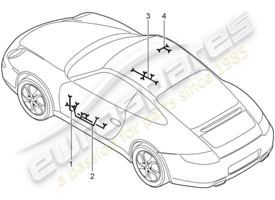 a part diagram from the Porsche 997 Gen. 2 parts catalogue