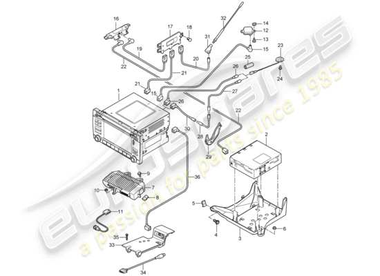 a part diagram from the Porsche 997 Gen. 2 (2010) parts catalogue