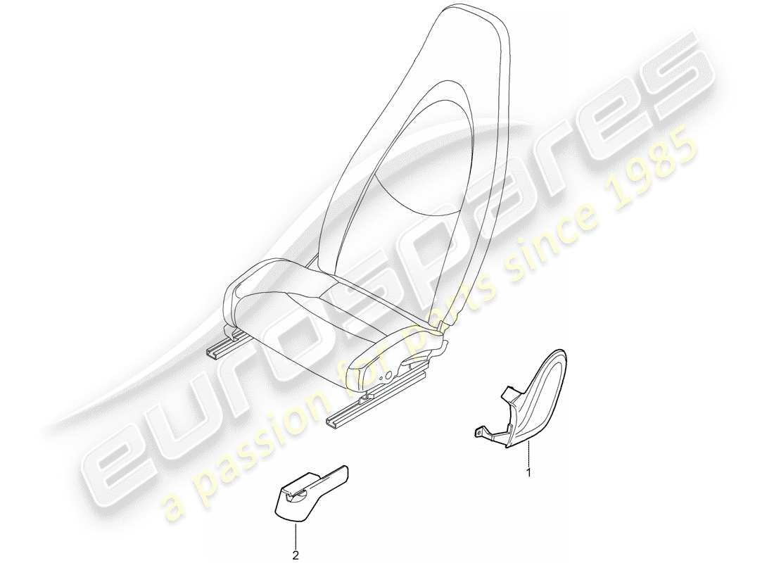 Porsche 997 Gen. 2 (2011) FRONT SEAT Part Diagram