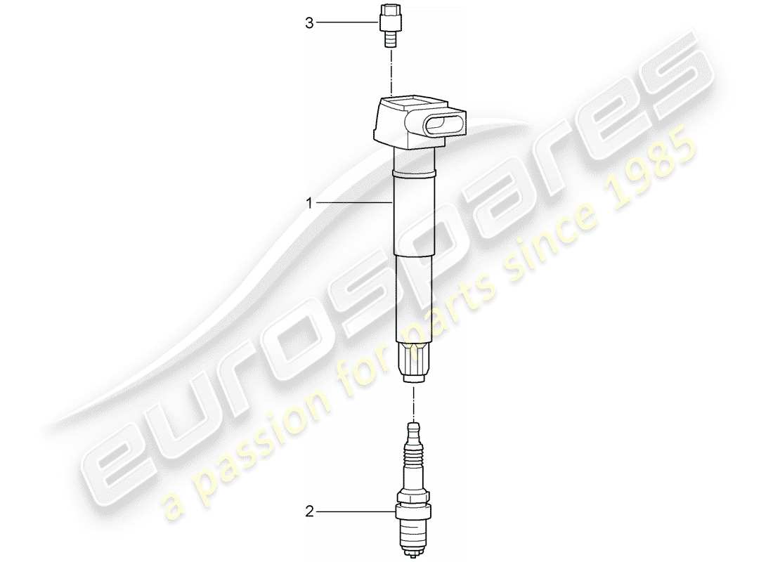 Porsche 997 Gen. 2 (2011) IGNITION SYSTEM Part Diagram