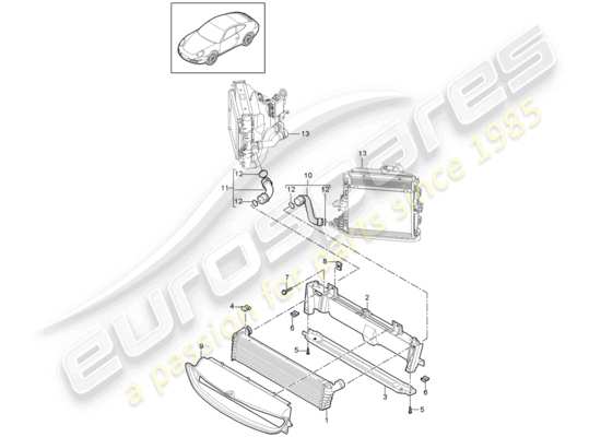 a part diagram from the Porsche 997 Gen. 2 parts catalogue