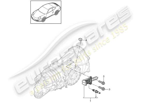 a part diagram from the Porsche 997 Gen. 2 parts catalogue