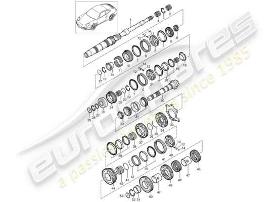 a part diagram from the Porsche 997 Gen. 2 parts catalogue