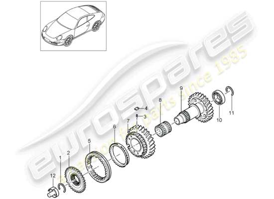 a part diagram from the Porsche 997 Gen. 2 (2011) parts catalogue