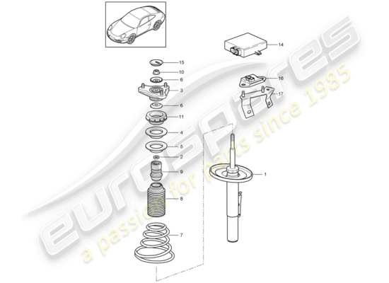 a part diagram from the Porsche 997 Gen. 2 parts catalogue