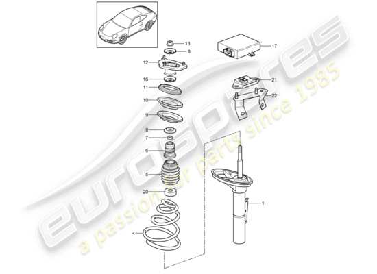 a part diagram from the Porsche 997 Gen. 2 parts catalogue