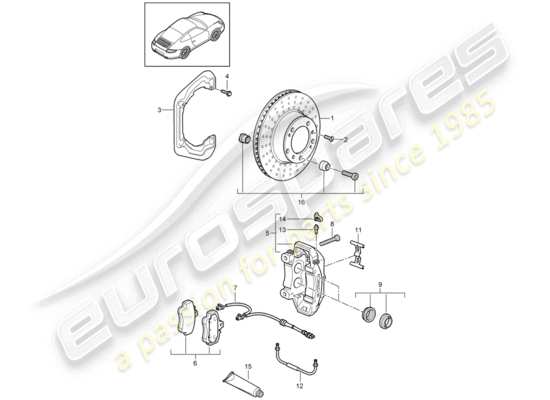 a part diagram from the Porsche 997 Gen. 2 parts catalogue