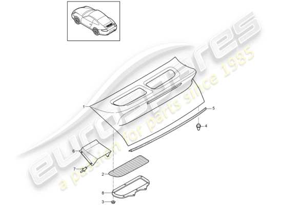 a part diagram from the Porsche 997 Gen. 2 (2011) parts catalogue