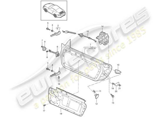 a part diagram from the Porsche 997 Gen. 2 parts catalogue