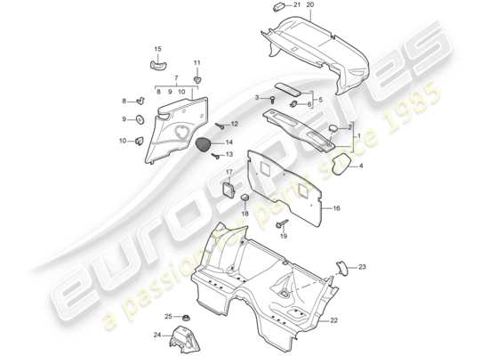 a part diagram from the Porsche 997 Gen. 2 parts catalogue