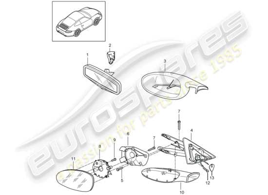 a part diagram from the Porsche 997 Gen. 2 parts catalogue