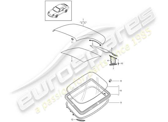 a part diagram from the Porsche 997 Gen. 2 parts catalogue