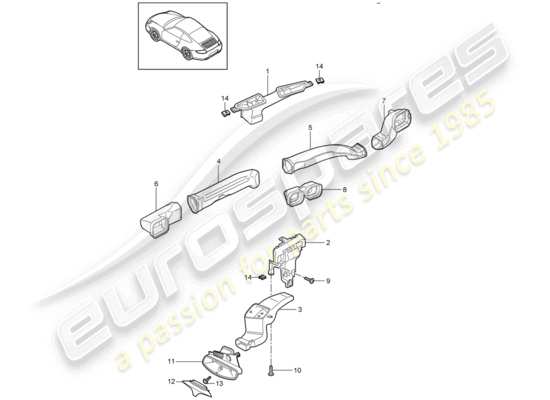 a part diagram from the Porsche 997 Gen. 2 parts catalogue