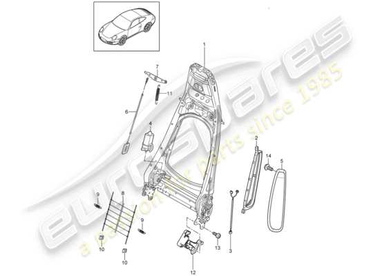 a part diagram from the Porsche 997 Gen. 2 parts catalogue