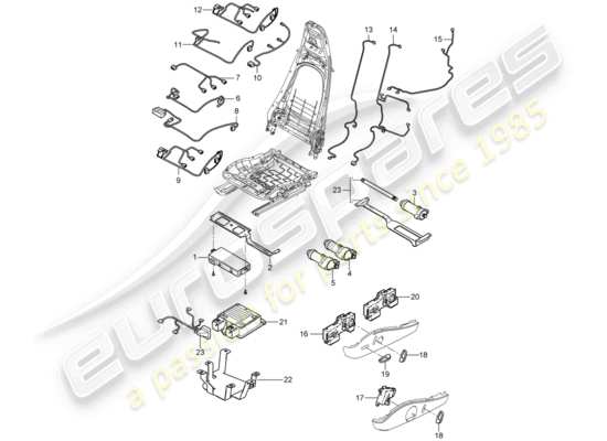 a part diagram from the Porsche 997 Gen. 2 parts catalogue