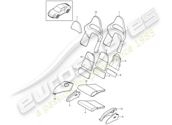 a part diagram from the Porsche 997 Gen. 2 parts catalogue