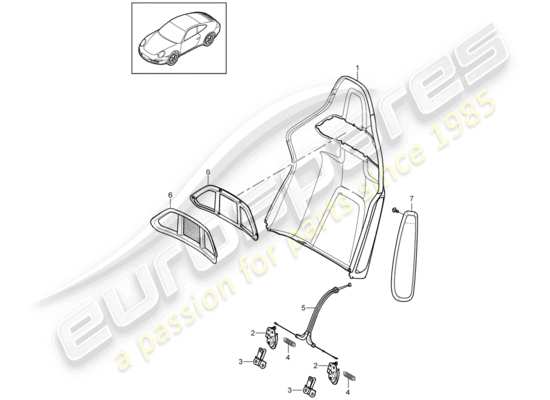 a part diagram from the Porsche 997 Gen. 2 parts catalogue