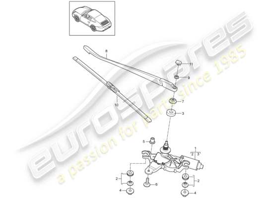 a part diagram from the Porsche 997 Gen. 2 parts catalogue