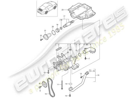 a part diagram from the Porsche 997 Gen. 2 parts catalogue