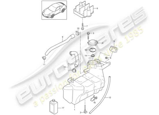 a part diagram from the Porsche 997 Gen. 2 parts catalogue