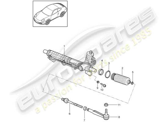 a part diagram from the Porsche 997 Gen. 2 parts catalogue