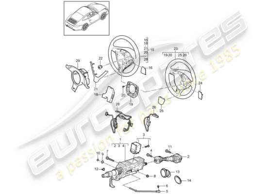 a part diagram from the Porsche 997 Gen. 2 parts catalogue