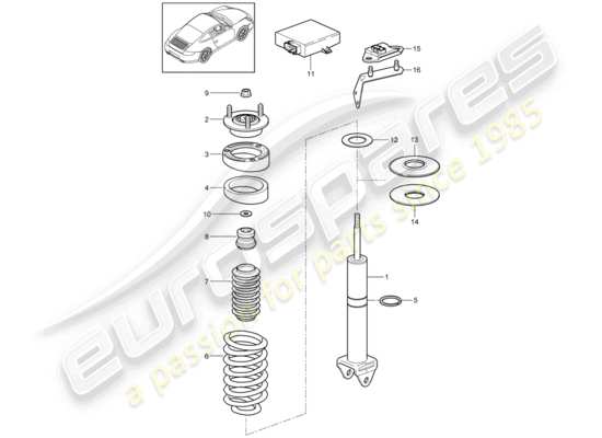 a part diagram from the Porsche 997 Gen. 2 parts catalogue