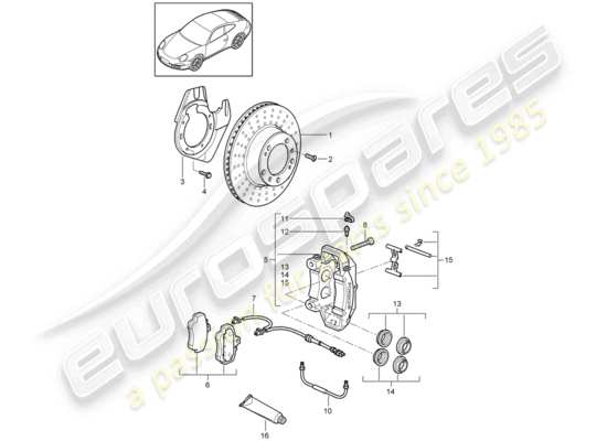 a part diagram from the Porsche 997 Gen. 2 parts catalogue