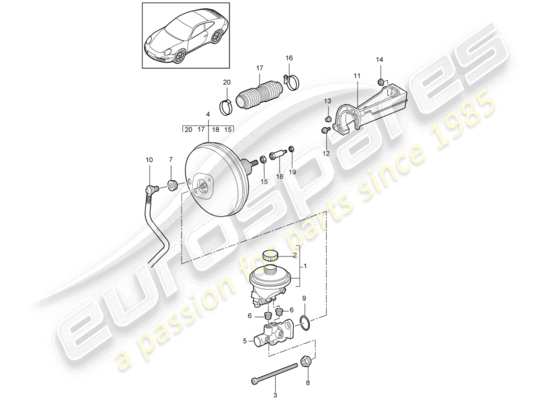 a part diagram from the Porsche 997 Gen. 2 parts catalogue