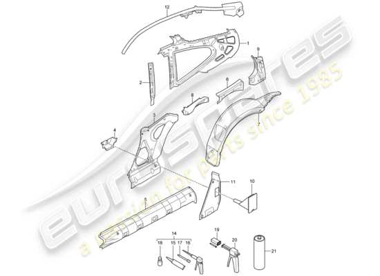 a part diagram from the Porsche 997 Gen. 2 parts catalogue