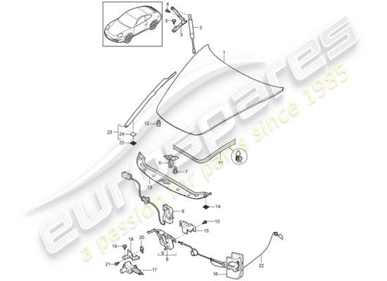 a part diagram from the Porsche 997 Gen. 2 parts catalogue