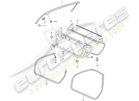 a part diagram from the Porsche 997 Gen. 2 parts catalogue