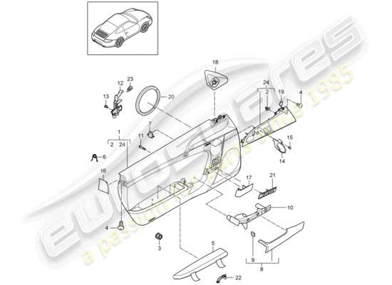 a part diagram from the Porsche 997 Gen. 2 parts catalogue