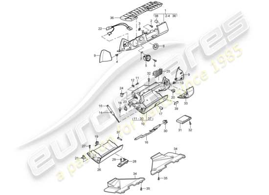 a part diagram from the Porsche 997 Gen. 2 parts catalogue