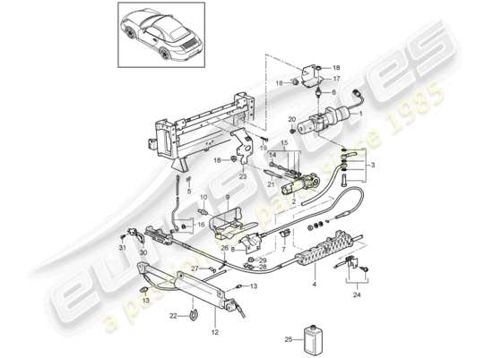 a part diagram from the Porsche 997 Gen. 2 (2012) parts catalogue
