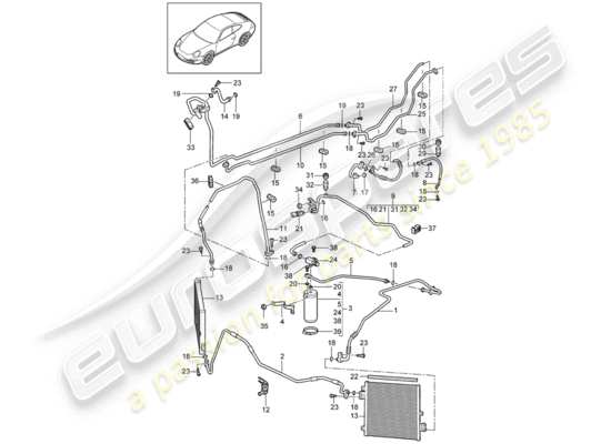 a part diagram from the Porsche 997 Gen. 2 parts catalogue