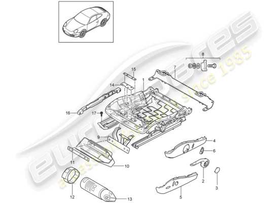 a part diagram from the Porsche 997 Gen. 2 parts catalogue